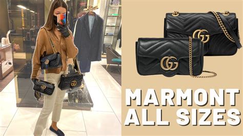 gucci marmont small size measurement|Gucci Marmont small vs mini.